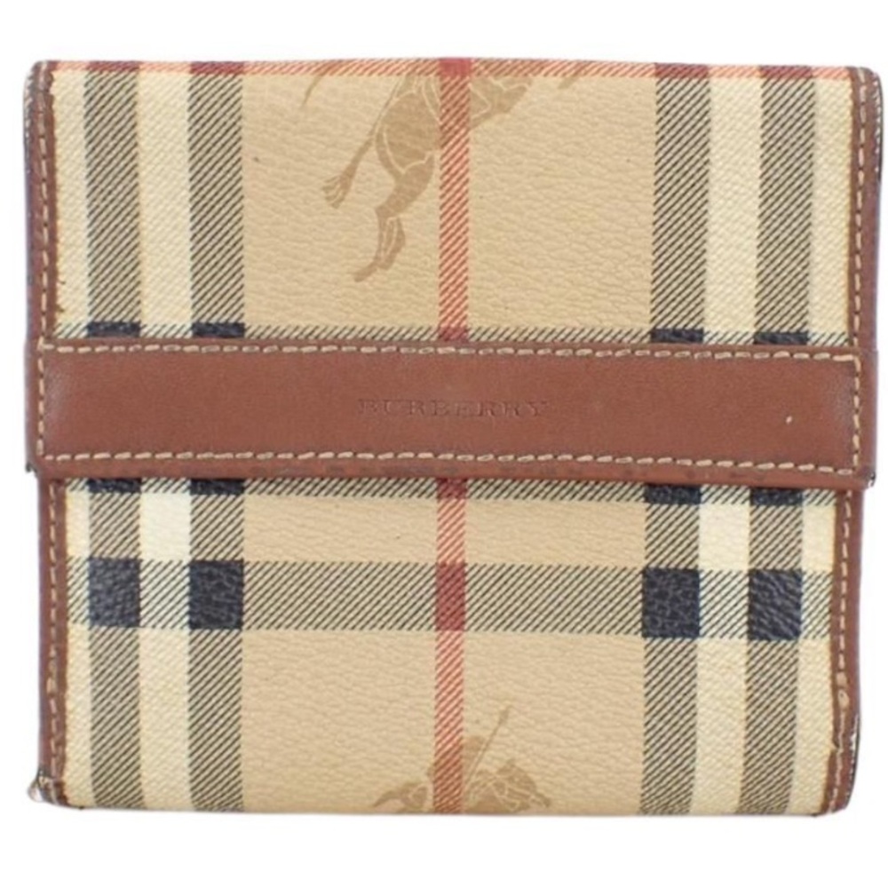 Burberry Beige Hey Market Compact Wallet